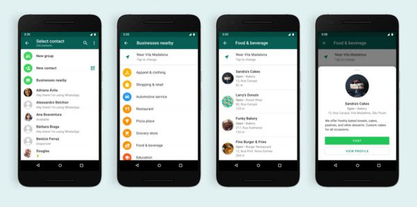 Whatsapp está testando um diretório local de empresas no aplicativo